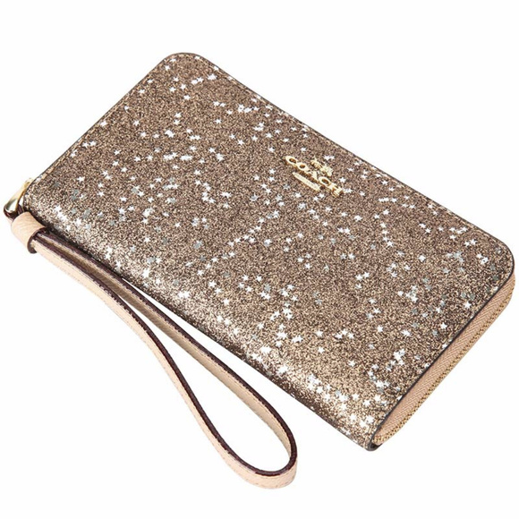 SALE!!! COACH PHONE WALLET STAR GLITTER PRINT NWT - Picture 2 of 3